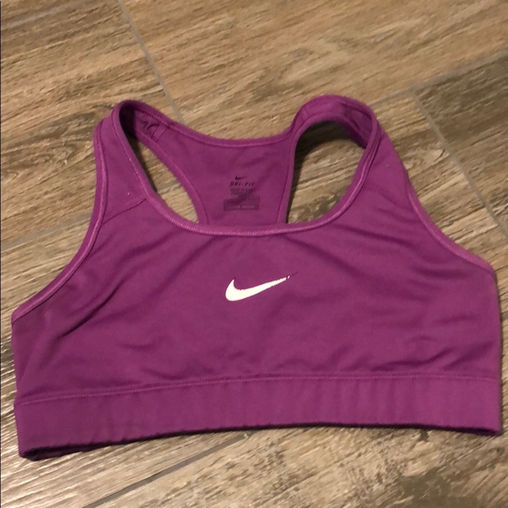 purple Nike sports bra